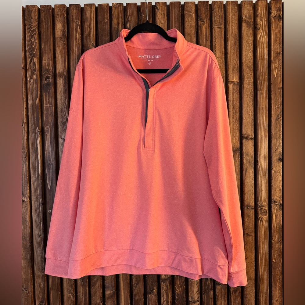 Haus of Grey Matte Grey Quarter-Zip Pullover